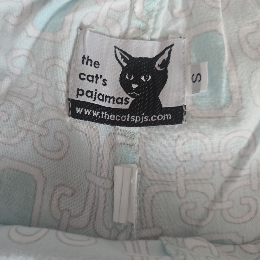 Mint Geometric Print Pajama Pants - Picture 8 of 8